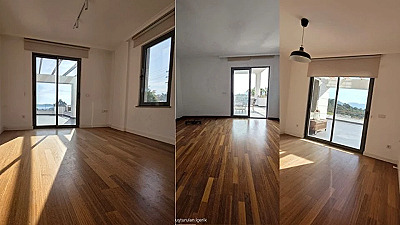 Bodrum Türkkuyusu'nda Kapanmaz Kale ve Deniz Manzaralı Satılık 5+1 Triplex Villa