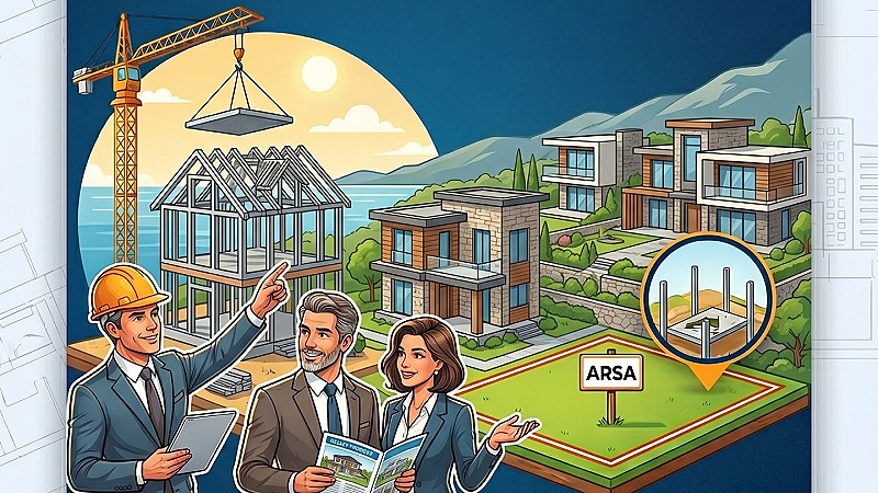 Gündoğan Satılık 9 Dönüm Konut İmarlı Arsa